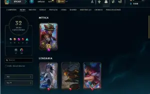 Bronze 3 com 90 Champs e 32 Skins