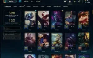 Conta ouro 4 com 95 skins e 125 champs