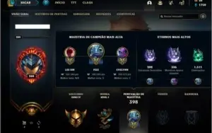 Conta ouro 4 com 95 skins e 125 champs