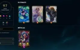 Conta League of Legends com 3 skins ultimates