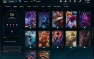 CONTA MMR PLATINA 1 (SMURF) COM BOAS SKINS IMPERDIVEL