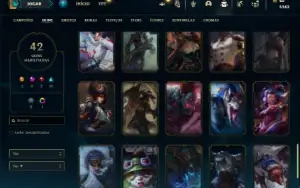 Conta Bronze 1 com 100 Champs e 42 Skins