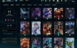 Conta Bronze 1 com 100 Champs e 42 Skins