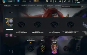 Unranked com 105 Champs e 52 Skins