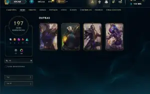 Unranked com TODOS os Champs e 197 Skins ( SUP / JG / TOP )
