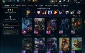 Unranked com TODOS os Champs e 197 Skins ( SUP / JG / TOP )