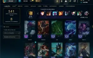 Unranked com TODOS os Champs e 197 Skins ( SUP / JG / TOP )