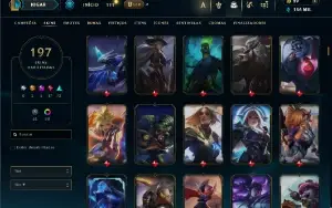 Unranked com TODOS os Champs e 197 Skins ( SUP / JG / TOP )