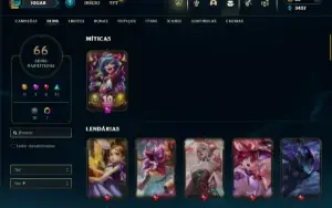 Ouro 4 com 110 Champs e 66 Skins + 19 Espolios