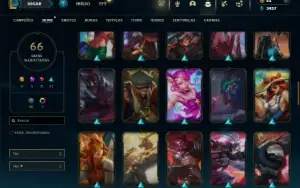 Ouro 4 com 110 Champs e 66 Skins + 19 Espolios
