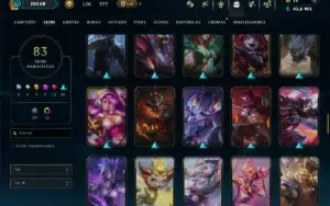 Esmeralda 3 com TODOS os Champ e 83 Skins ( JG / TOP / ADC )