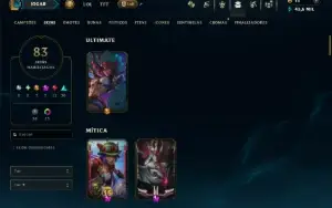 Esmeralda 3 com TODOS os Champ e 83 Skins ( JG / TOP / ADC )