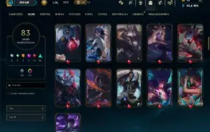 Esmeralda 3 com TODOS os Champ e 83 Skins ( JG / TOP / ADC )