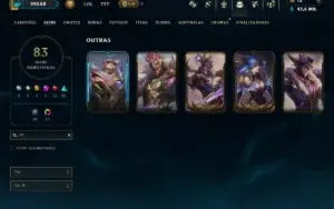Esmeralda 3 com TODOS os Champ e 83 Skins ( JG / TOP / ADC )