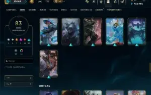 Esmeralda 3 com TODOS os Champ e 83 Skins ( JG / TOP / ADC )