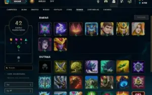 Conta platina 4 com 31 Champs e 3 Skins + 8 Fragmentos