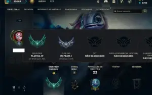 Conta platina 4 com 31 Champs e 3 Skins + 8 Fragmentos