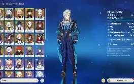 Gi Ar58-Neuvillette+Bis-Arlecchino+Bis-Furina-Kazuha+Zongli+
