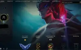 Conta smurf lvl 41 D1 com fila grão-mestre + 63% winrate