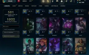 Bronze 1 com TODOS os champs e 281 Skins (Mais de 150 Jogos)