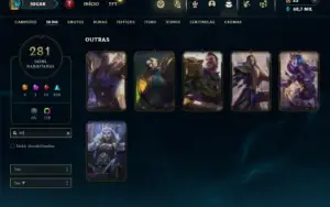 Bronze 1 com TODOS os champs e 281 Skins (Mais de 150 Jogos)