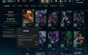 Bronze 1 com TODOS os champs e 281 Skins (Mais de 150 Jogos)