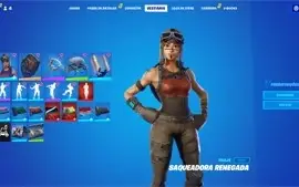 CONTA FORTNITE RENEGADE RAIDER E CAVALEIRO NEGRO