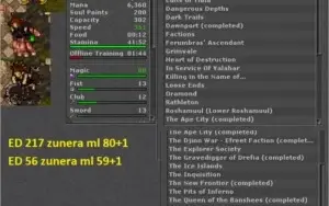 ZUNERA ek 274 / ed 217 accounts separadas