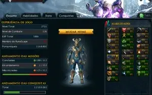 Conta rs3 305 qp total 2711 1.8b e 15 anos com veteran cape