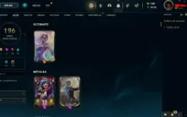 Contal Lol Lvl 405, 196 Skins, Gold 2 Flex - Full Acesso