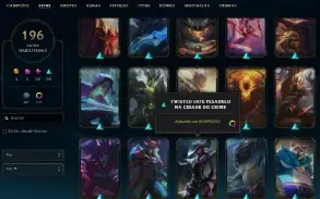 Contal Lol Lvl 405, 196 Skins, Gold 2 Flex - Full Acesso