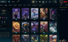 Contal Lol Lvl 405, 196 Skins, Gold 2 Flex - Full Acesso