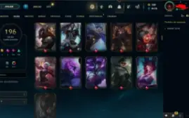 Contal Lol Lvl 405, 196 Skins, Gold 2 Flex - Full Acesso