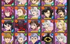 VENDA: CONTA THE SEVEN DEADLY SINS GRAND CROSS GLOBAL SDSGC