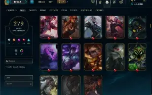 Ferro 1 com TODOS os champs e 279 Skins + 4 Ultimates