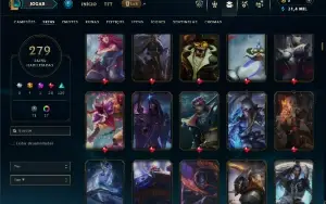 Ferro 1 com TODOS os champs e 279 Skins + 4 Ultimates