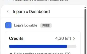 Lovable - Extensão Congela Créditos 30 dias