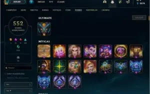 Conta lol todos campeões 800 skins, diamante honra 5
