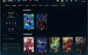 Conta 157 skins platina + 8k de rp 250 reais