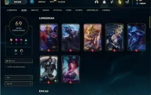 Conta Bronze 1 com 125 Champs e 69 Skins