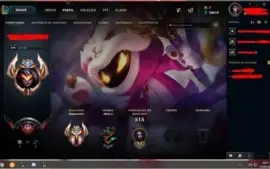 CONTA DESAFIANTE, LEAGUE OF LEGENDS, LVL 272, SKINS 1027