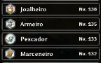 Conta Wakfu com profs muito upadas e 3 personagens upados