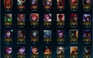 Conta Ouro 3 54 Campeões nivel 64  Riven Emissaria e mais.