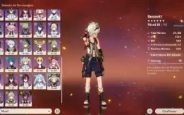 ✨ Conta Ar59 com 18 Personagens 5* + 9 Armas 5* ✨