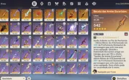 ✨ Conta Ar59 com 18 Personagens 5* + 9 Armas 5* ✨
