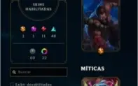 CONTA PLATINA 224 SKINS FULL CHAMPS