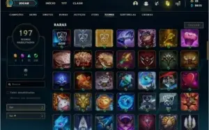 CONTA PLATINA 224 SKINS FULL CHAMPS