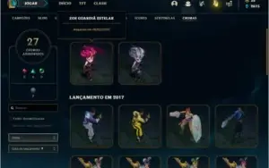CONTA PLATINA 224 SKINS FULL CHAMPS