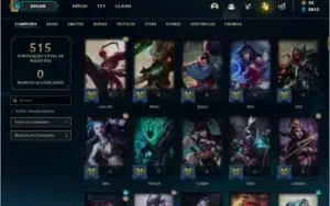 CONTA PLATINA 224 SKINS FULL CHAMPS