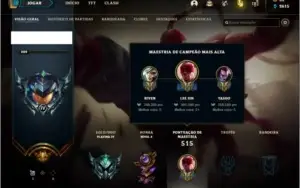 CONTA PLATINA 224 SKINS FULL CHAMPS